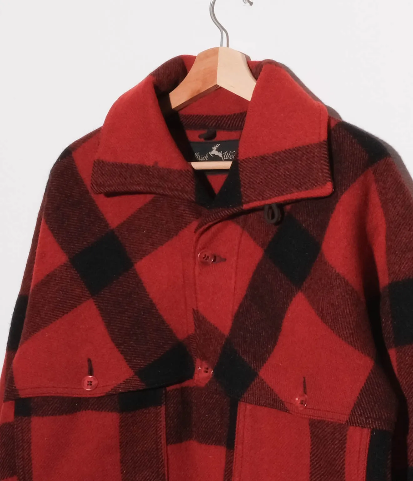 50's Hirsch Weis Mackinaw Wool Cruiser Jacket (Red Check)