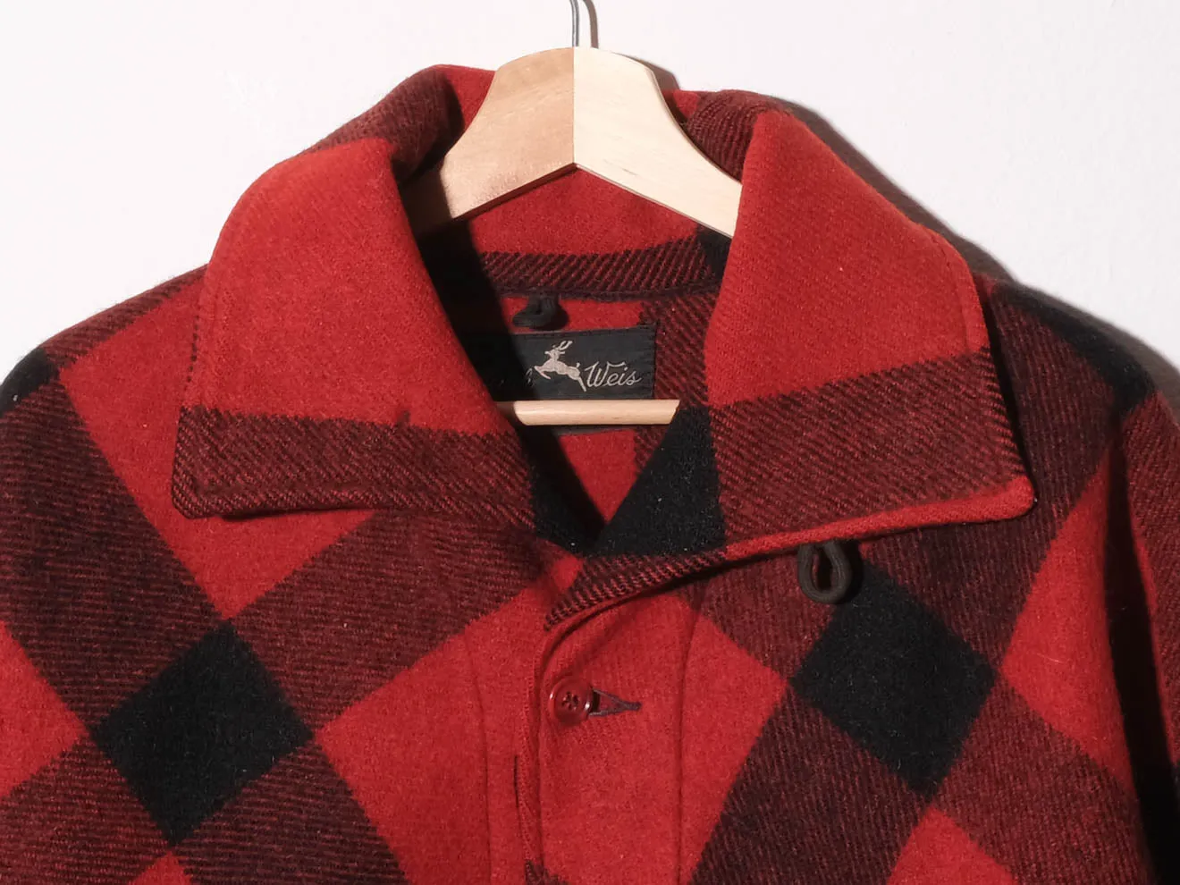 50's Hirsch Weis Mackinaw Wool Cruiser Jacket (Red Check)