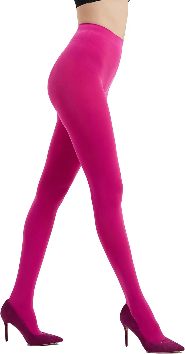 80D Semi Opaque Tights for Women Stretchable High Waist Womens Stockings Soft Pantyhose with 20  Colors