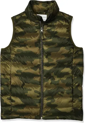 Amazon Essentials Boys and Toddlers' Lightweight Water-Resistant Packable Puffer Vest