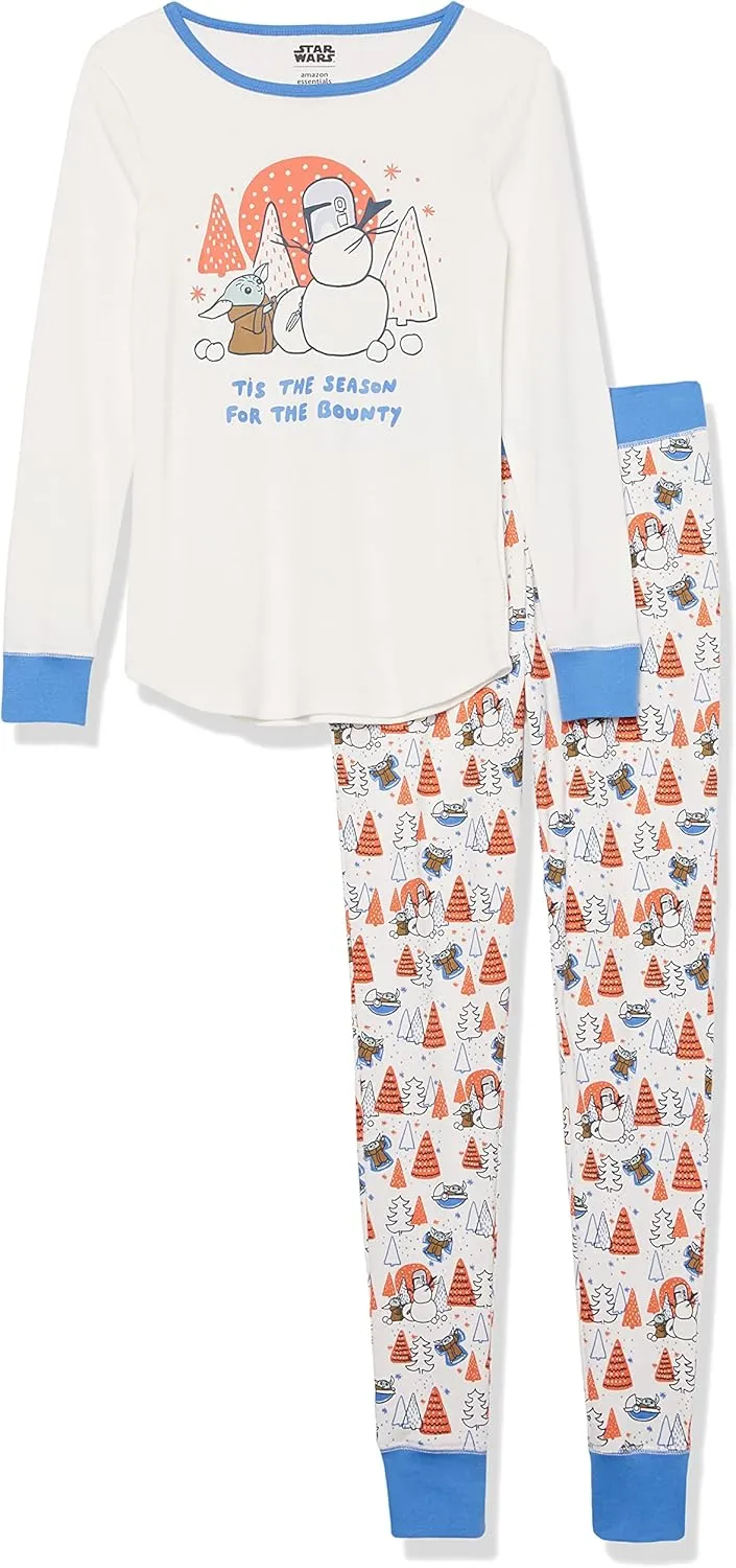 Amazon Essentials Disney | Marvel | Star Wars Women's Snug-Fit Cotton Pajama Sleepwear Sets