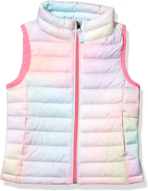 Amazon Essentials Girls and Toddlers' Lightweight Water-Resistant Packable Puffer Vest