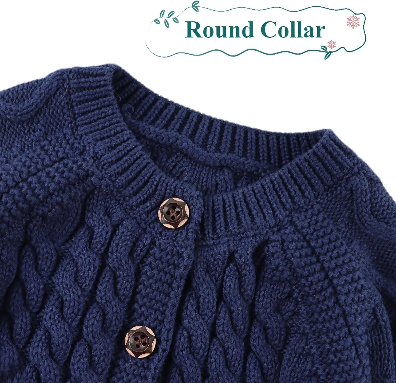 Baby Girls Sweater Toddler Knit Cardigan Kids Long Sleeve Cardigan Infant Crewneck Coat Fall Winter