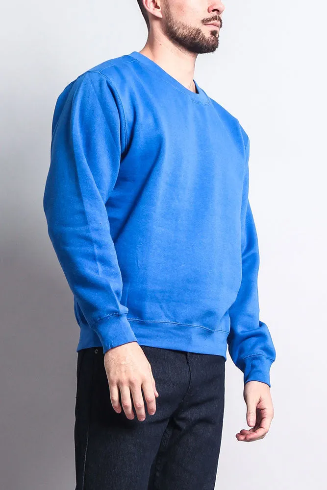 Basic Solid Crew-Neck Sweatshirt