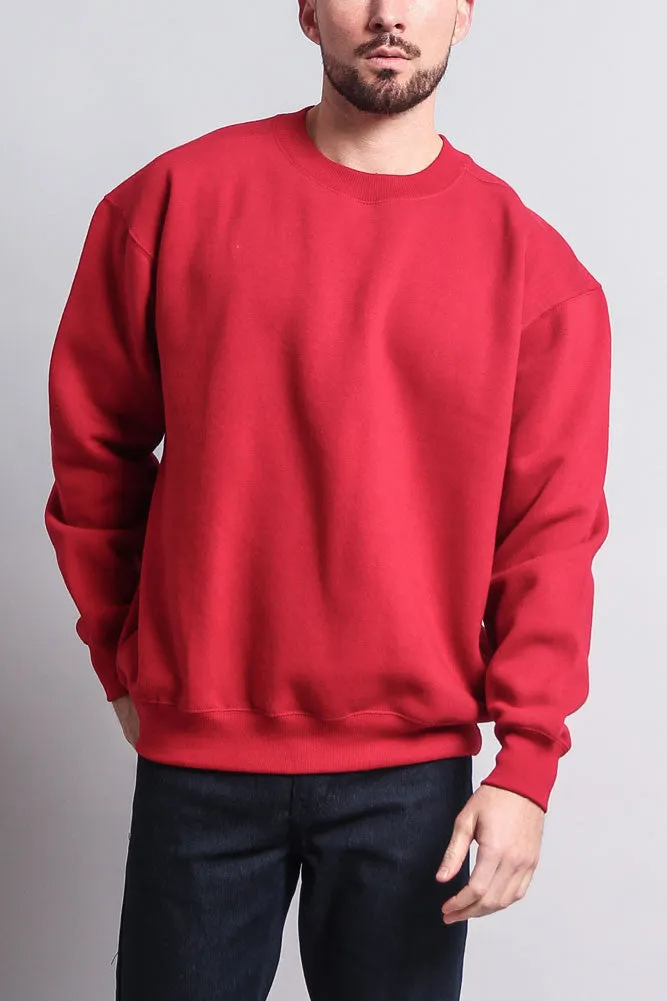 Basic Solid Crew-Neck Sweatshirt