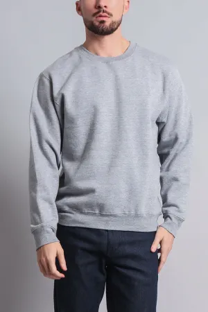 Basic Solid Crew-Neck Sweatshirt