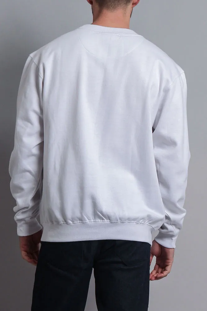 Basic Solid Crew-Neck Sweatshirt