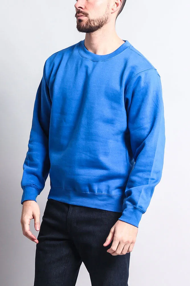 Basic Solid Crew-Neck Sweatshirt