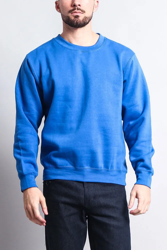 Basic Solid Crew-Neck Sweatshirt