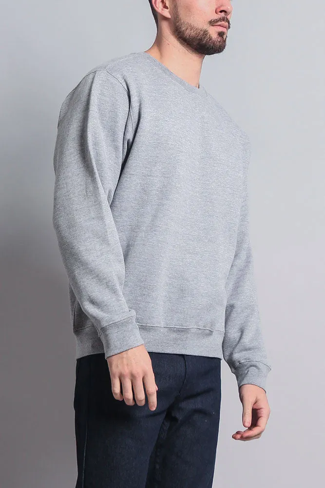 Basic Solid Crew-Neck Sweatshirt