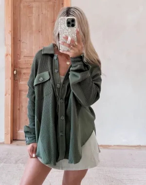 Becca Thermal Button Jacket (olive)
