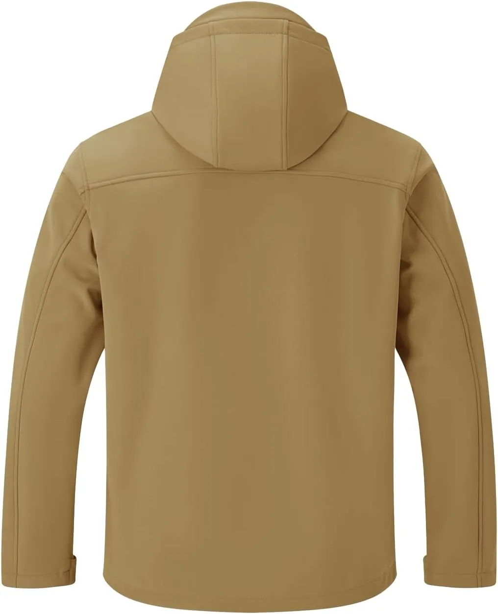 BGOWATU Men's Softshell Jacket Fall Winter Warm Fleece Lined Hooded Jacket Lightweight Windbreaker Casual Coats with Pockets