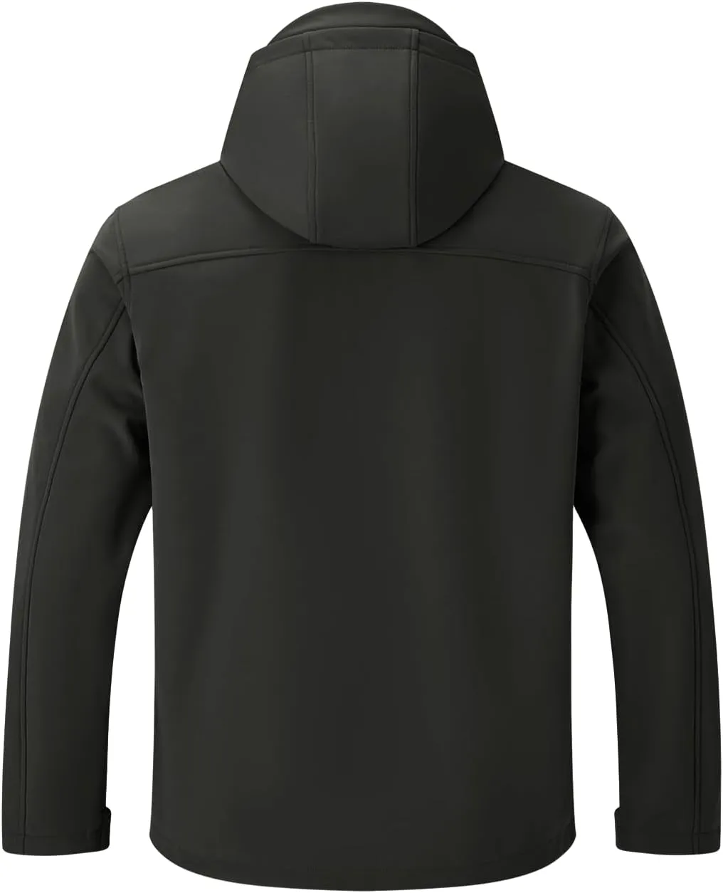 BGOWATU Men's Softshell Jacket Fall Winter Warm Fleece Lined Hooded Jacket Lightweight Windbreaker Casual Coats with Pockets