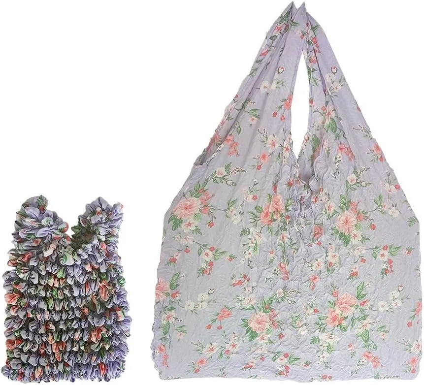 Boho Stretchable Magic Bag, Magic Flower Bubble Tote Bag, Portable Shoulder Bag for Women