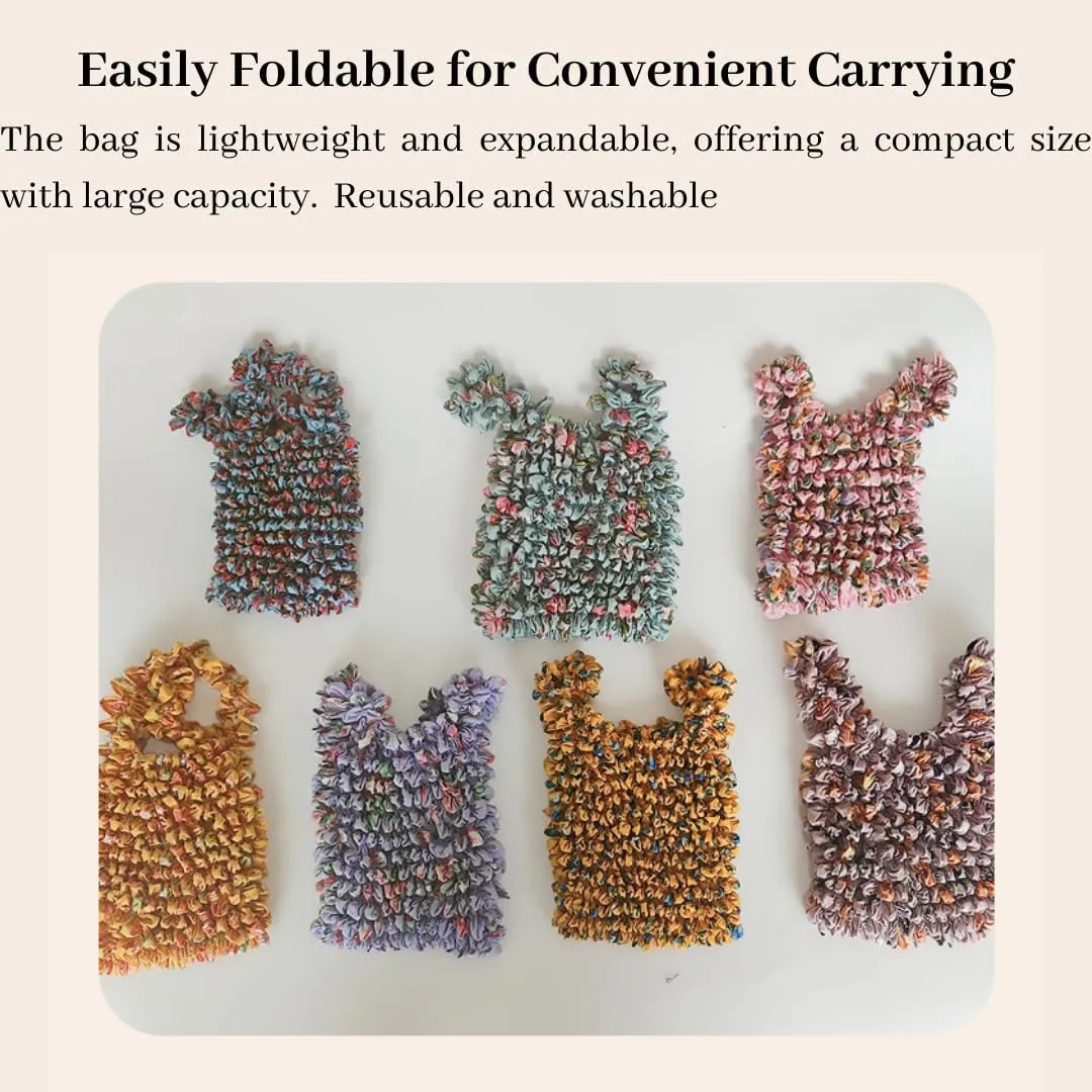 Boho Stretchable Magic Bag, Magic Flower Bubble Tote Bag, Portable Shoulder Bag for Women