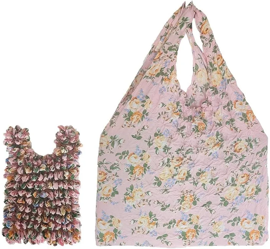 Boho Stretchable Magic Bag, Magic Flower Bubble Tote Bag, Portable Shoulder Bag for Women
