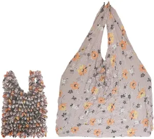 Boho Stretchable Magic Bag, Magic Flower Bubble Tote Bag, Portable Shoulder Bag for Women