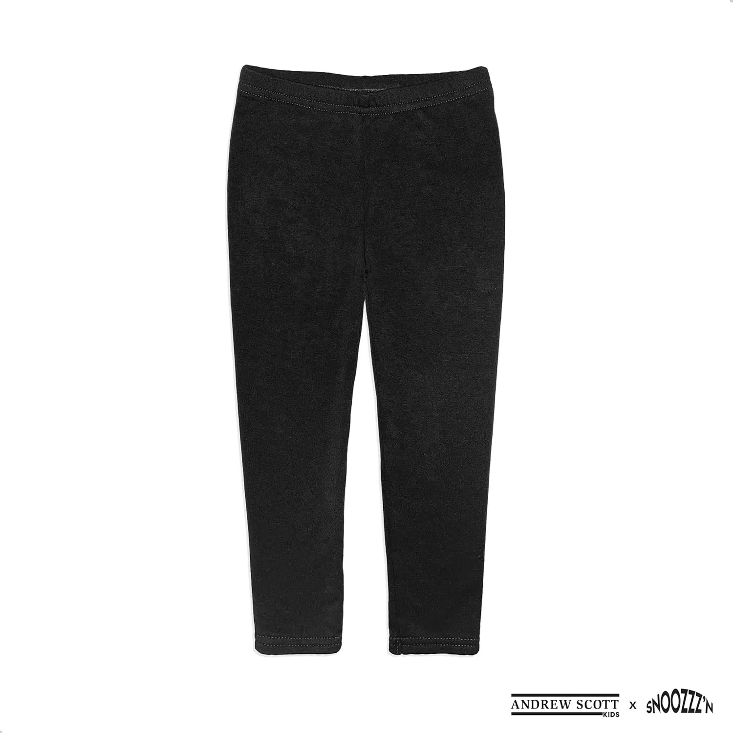Boys Girls Toddler Little Kids Unisex 6 Pack Cotton Stretch Snug Fitting Long Pant Leggings