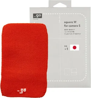 Camera Lens Cover, Square W, Made in Japan, S size, Orange