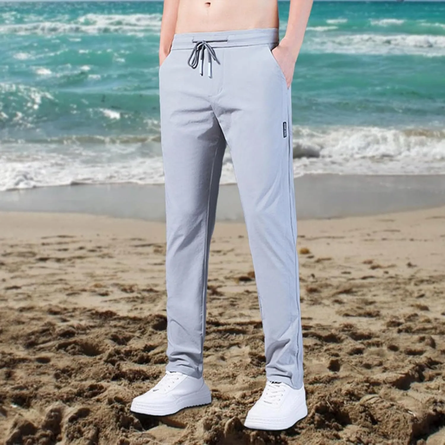 Cargo Work Pant Men's Twill Casual Pull-On Pants Gym Yoga Sweatpants Multiple Pockets Baggy Joggers Sweat Pant