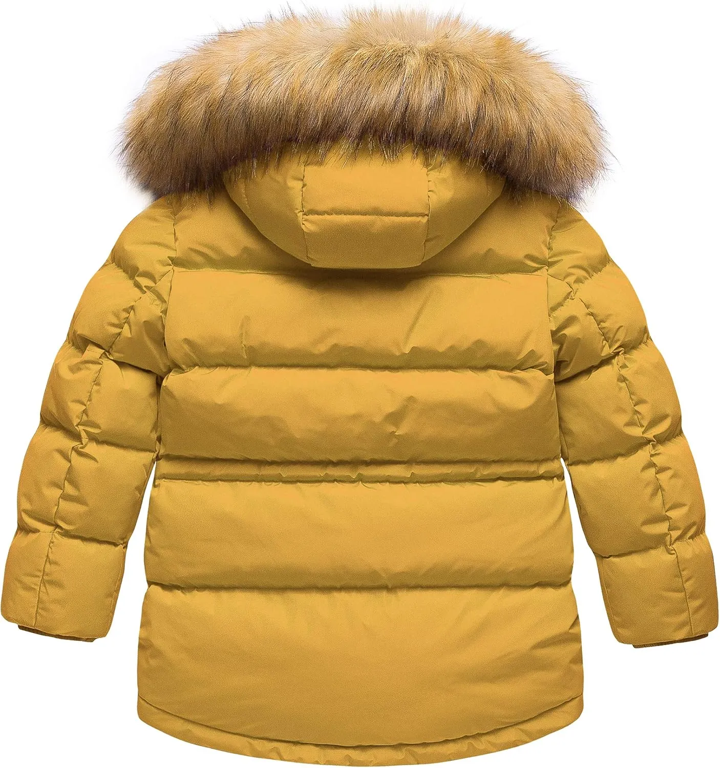 CREATMO US Boy's Winter Parka Water Resistant Hooded Puffer Fleece Lined Jackets Coats