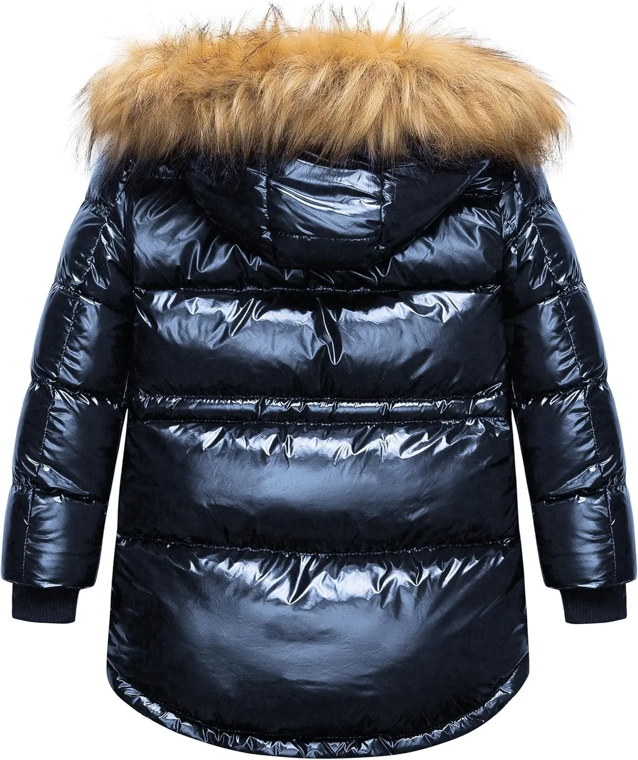 CREATMO US Boy's Winter Parka Water Resistant Hooded Puffer Fleece Lined Jackets Coats