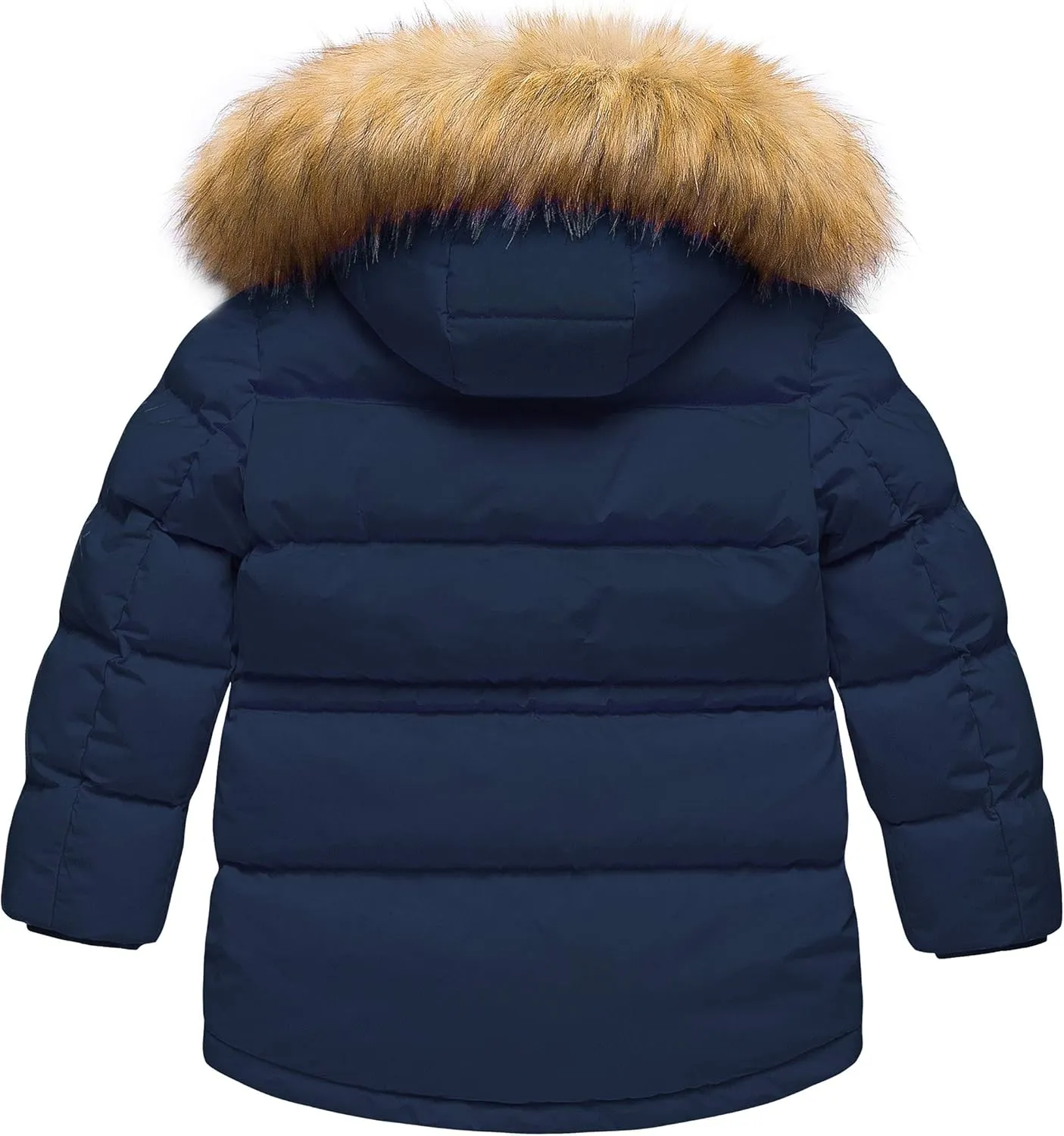 CREATMO US Boy's Winter Parka Water Resistant Hooded Puffer Fleece Lined Jackets Coats