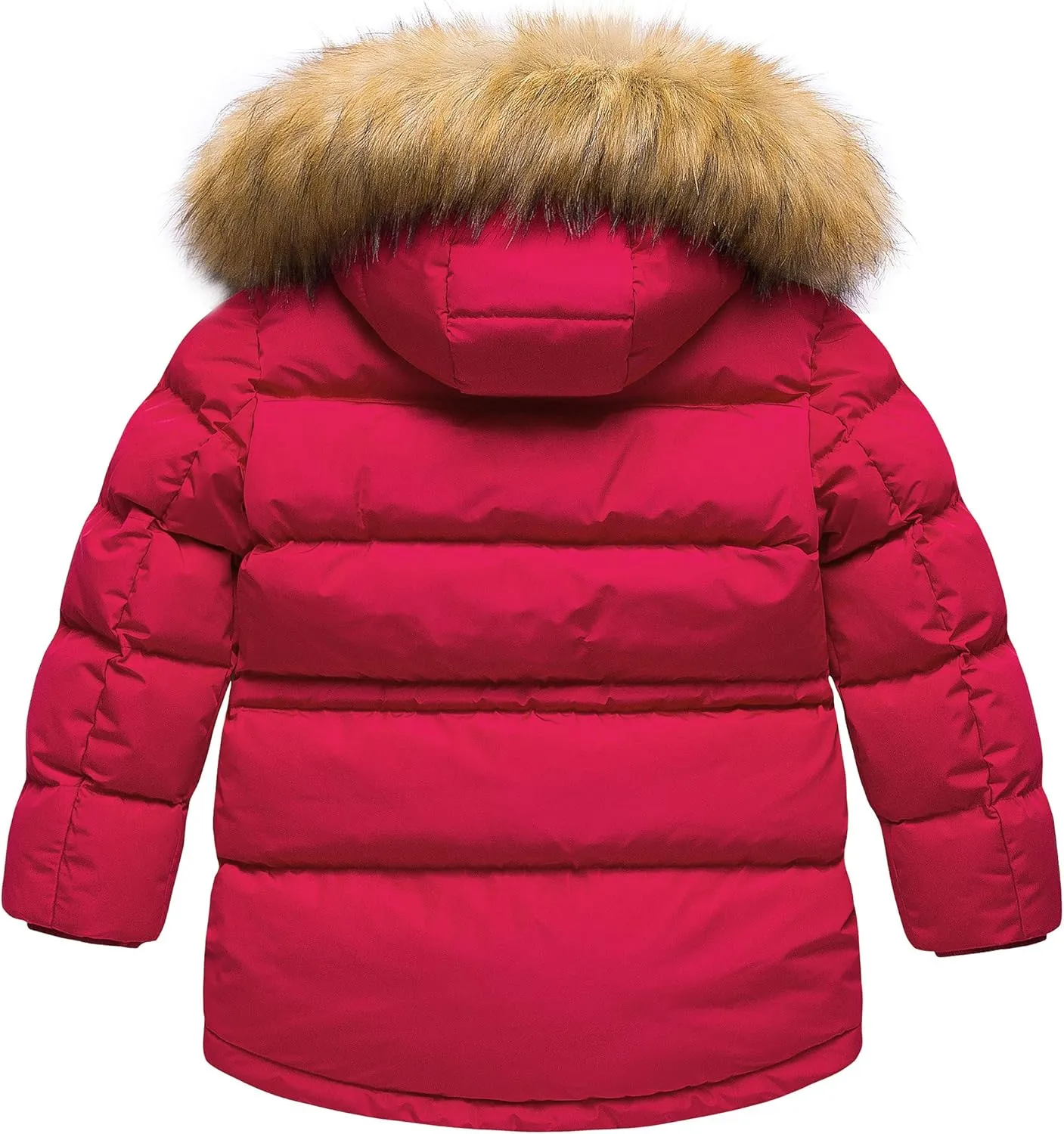 CREATMO US Boy's Winter Parka Water Resistant Hooded Puffer Fleece Lined Jackets Coats