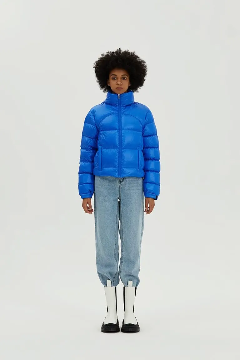 Fitouch Los Women's Down Cropped Puffer Jacket Bomber Coat | Short | 700  Fill Power
