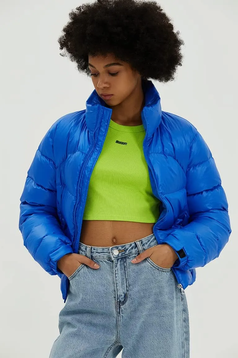 Fitouch Los Women's Down Cropped Puffer Jacket Bomber Coat | Short | 700  Fill Power