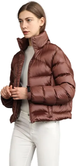 Fitouch Los Women's Down Cropped Puffer Jacket Bomber Coat | Short | 700  Fill Power