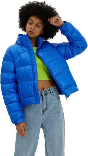 Fitouch Los Women's Down Cropped Puffer Jacket Bomber Coat | Short | 700  Fill Power