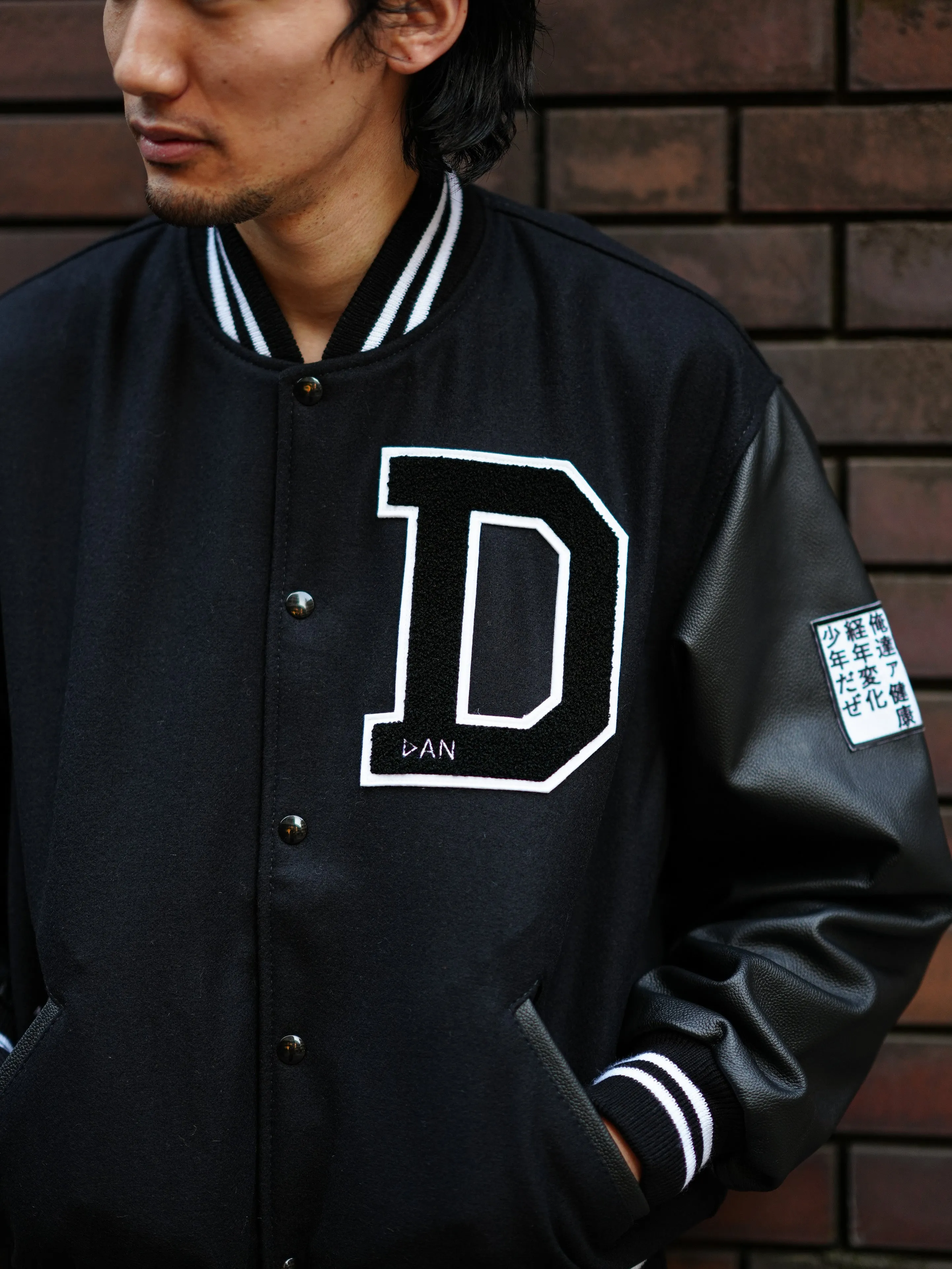 ×Game Sportswear /  Aging Varsity Jacket - Black