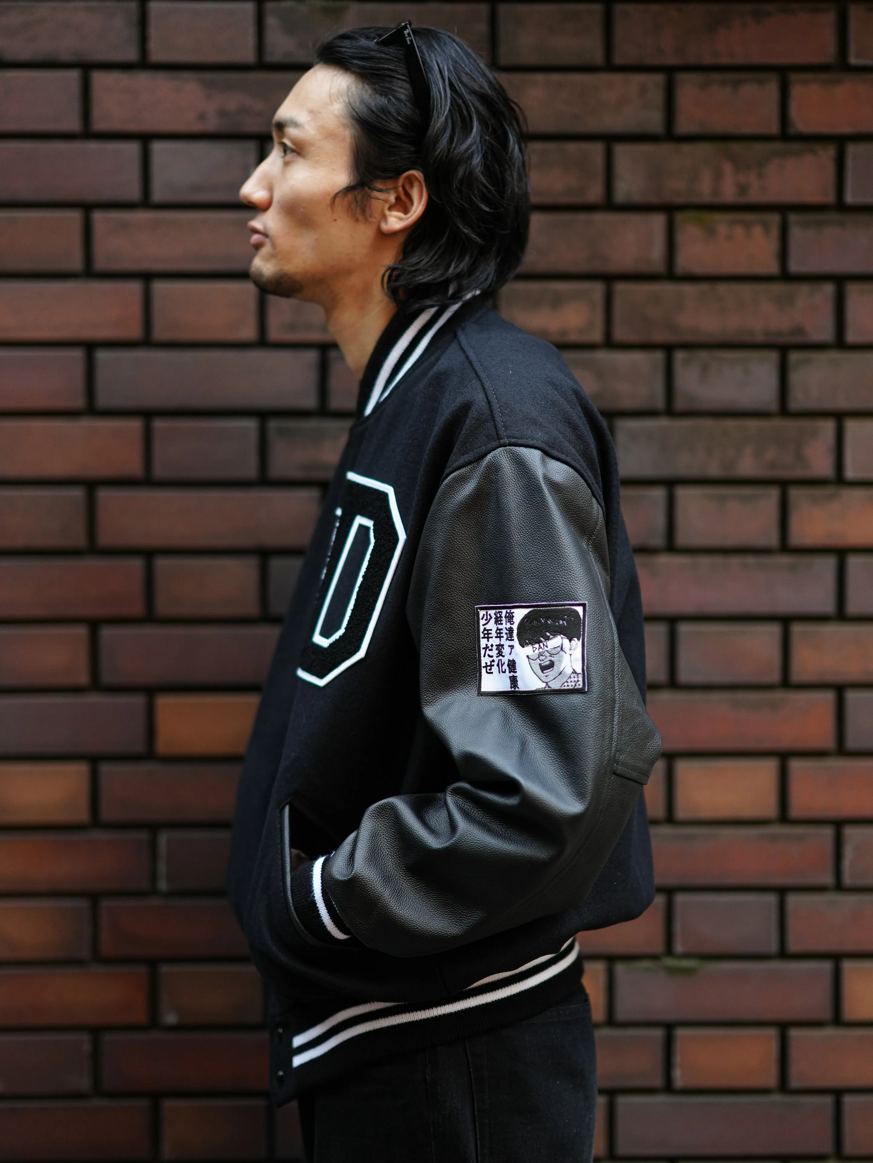 ×Game Sportswear /  Aging Varsity Jacket - Black