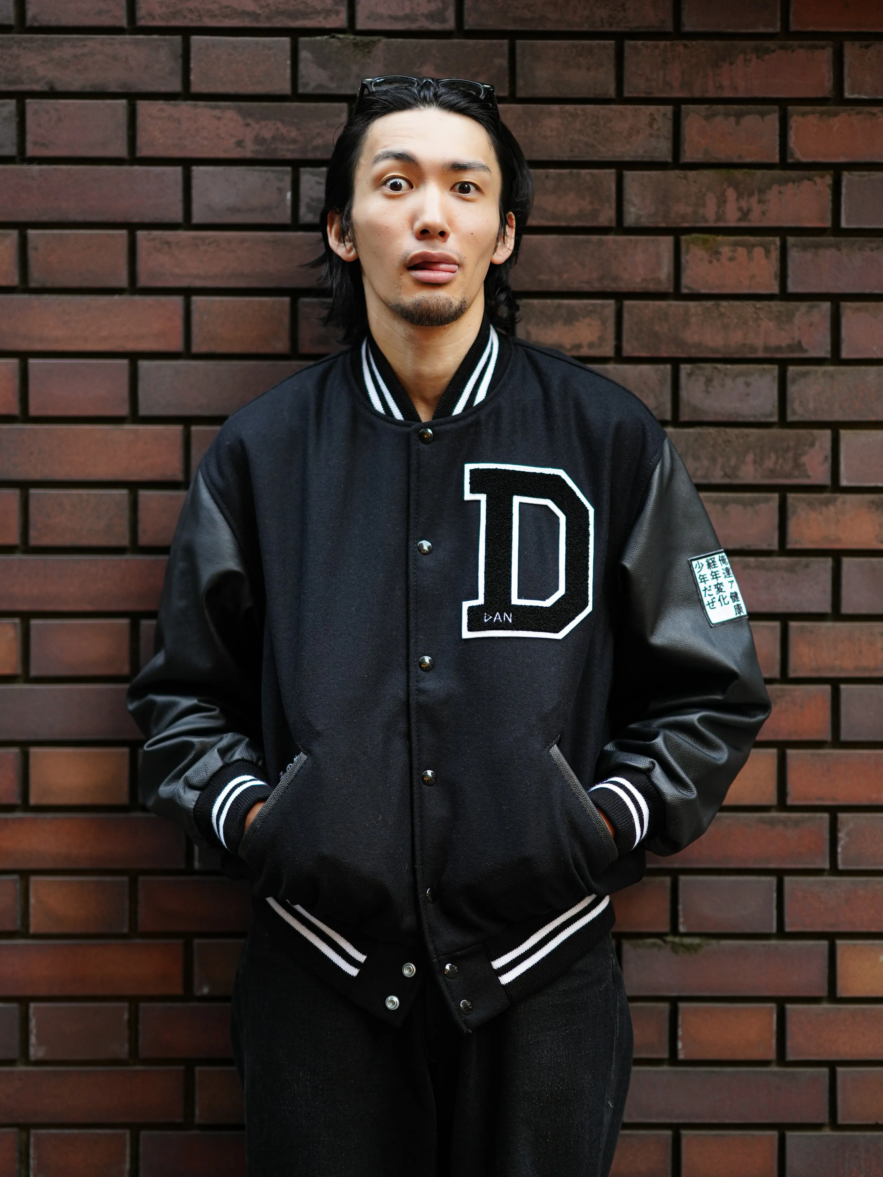×Game Sportswear /  Aging Varsity Jacket - Black