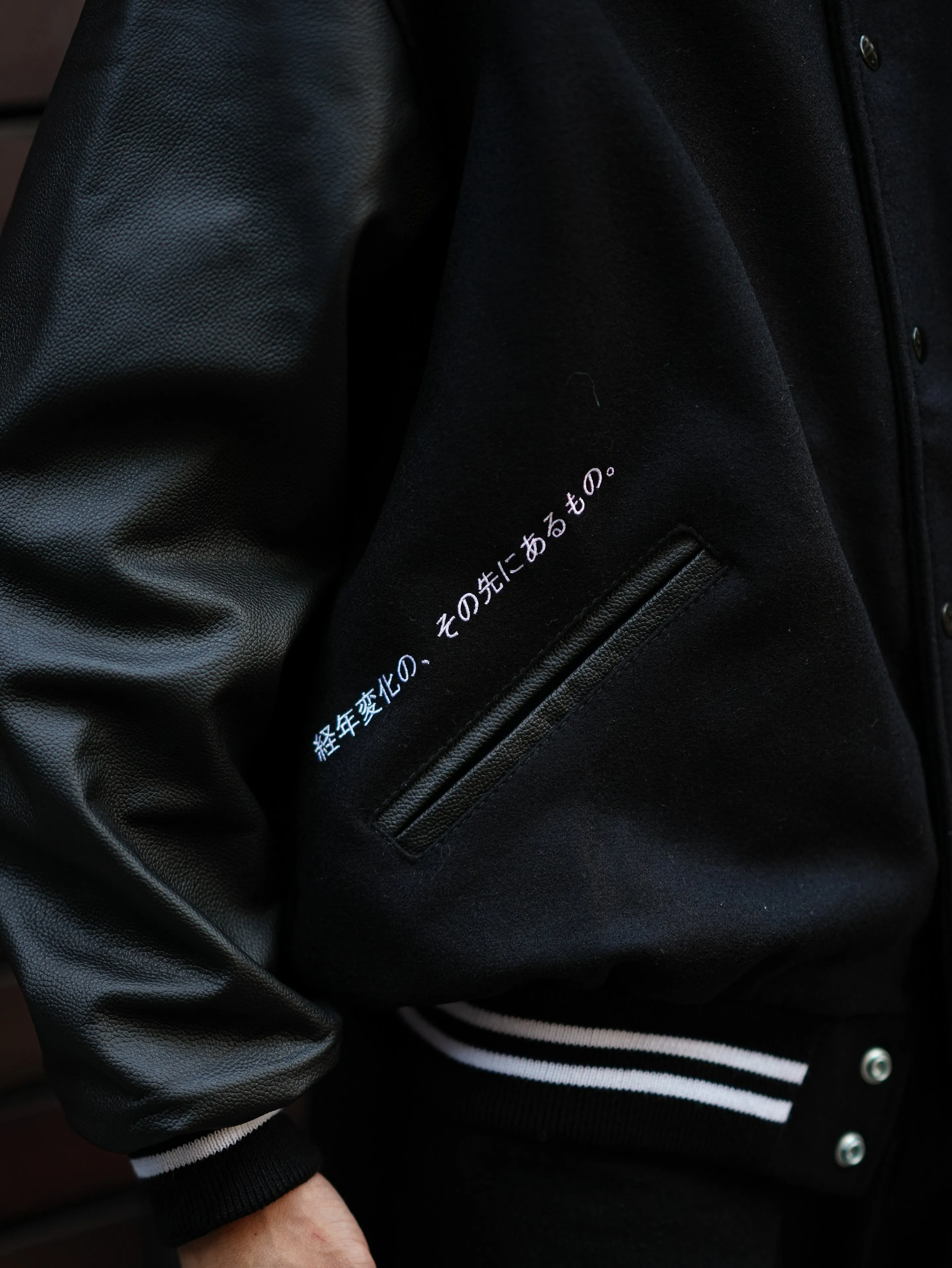 ×Game Sportswear /  Aging Varsity Jacket - Black