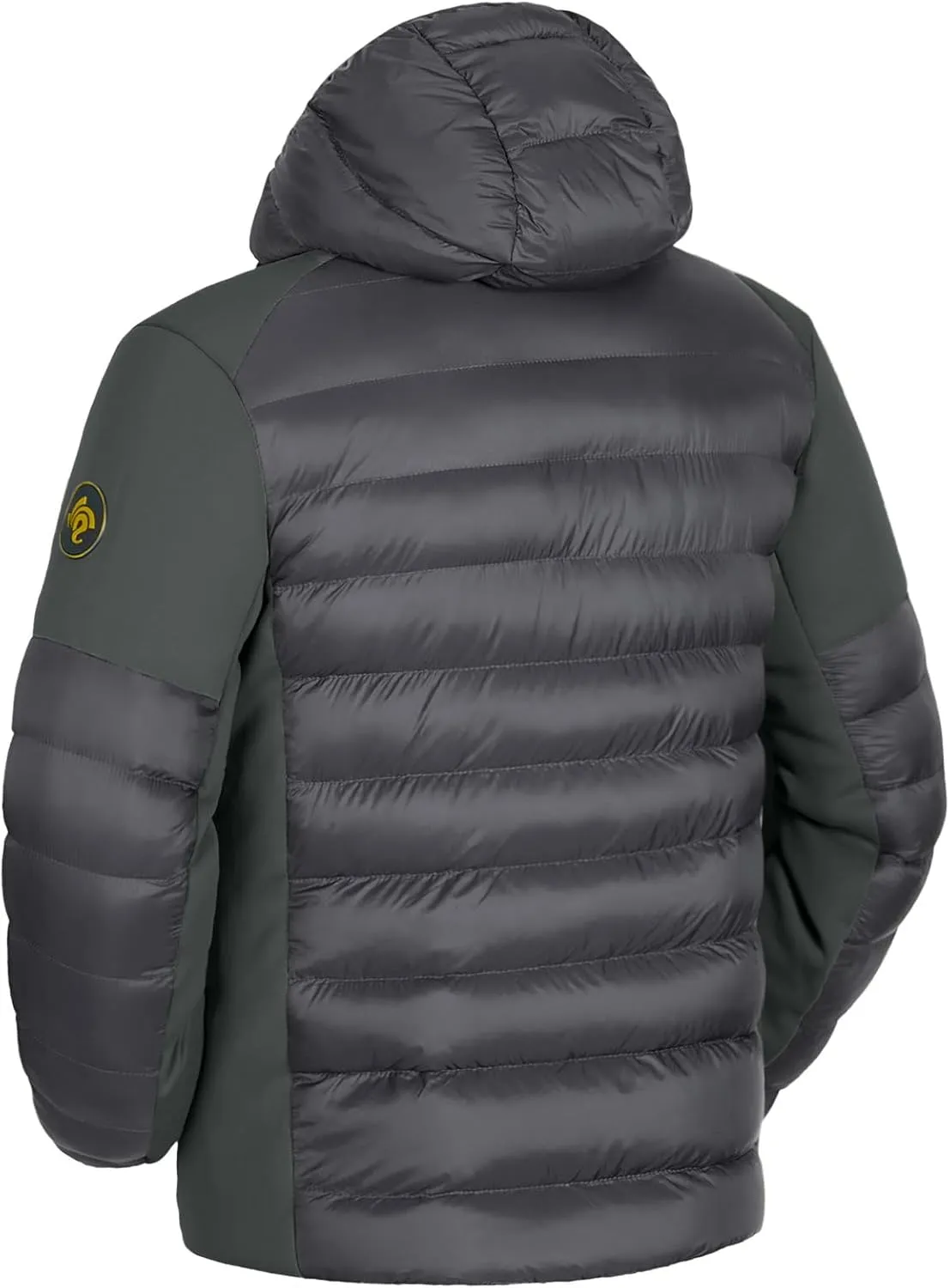 GEMYSE Men's Lightweight Winter Windproof Puffer Coats Warm Insulated Jacket with Hood