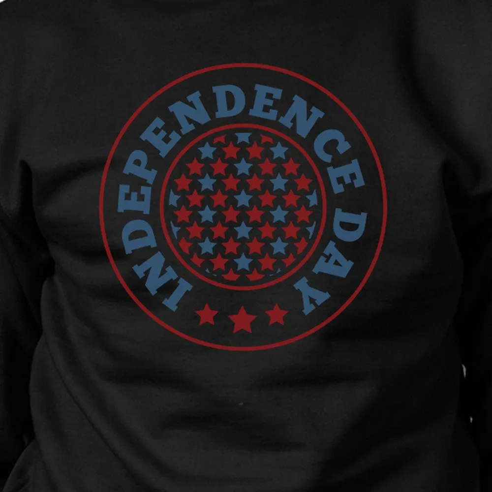 Independence Day Unisex Graphic Sweatshirt Black Crewneck Pullover
