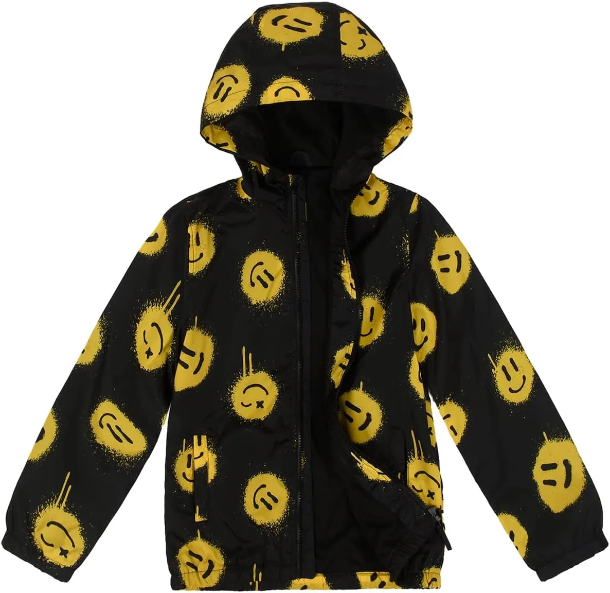 JOYSON Kid Boys Rain Jackets Lightweight Water-resistant Windbreaker Breathable Outerwear Raincoat with Hood