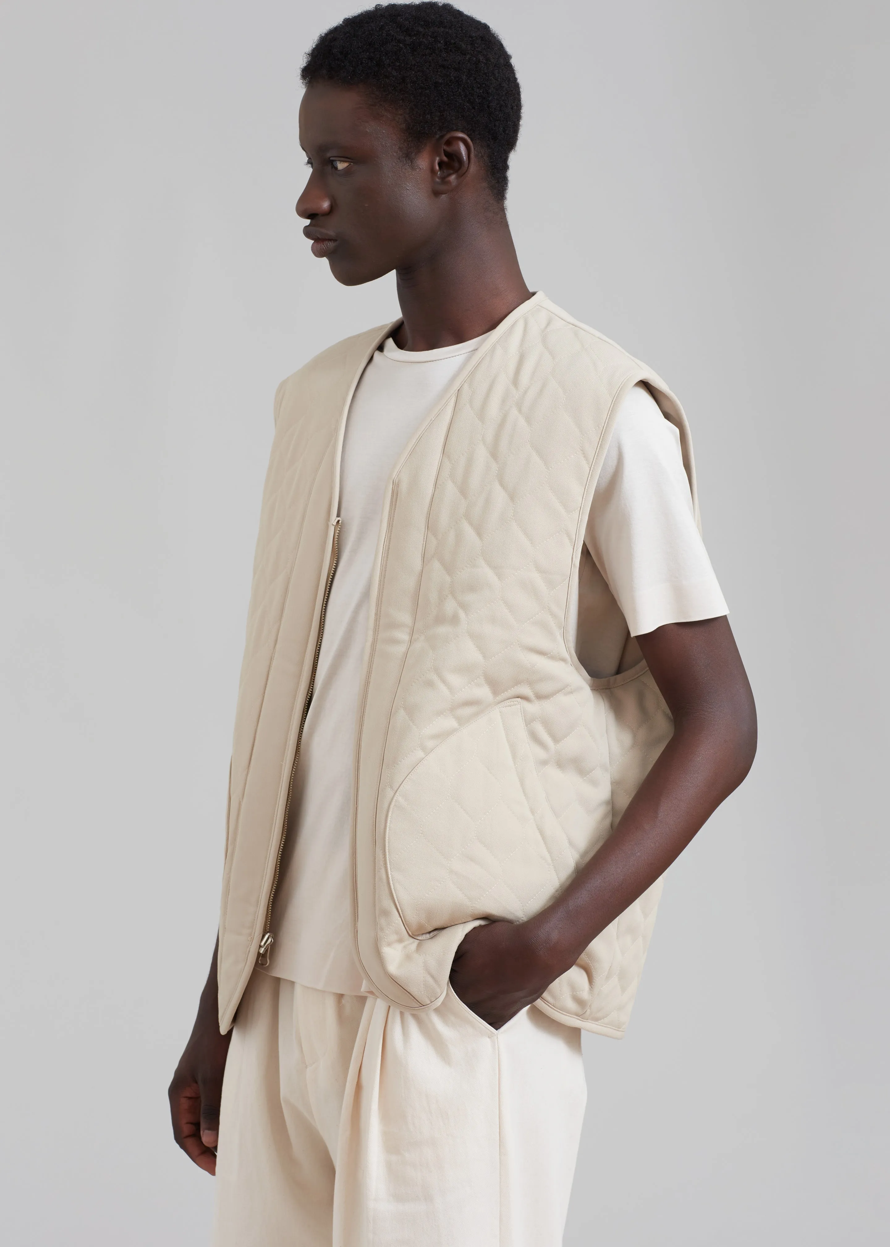 Lant Reversible Vest - Natural