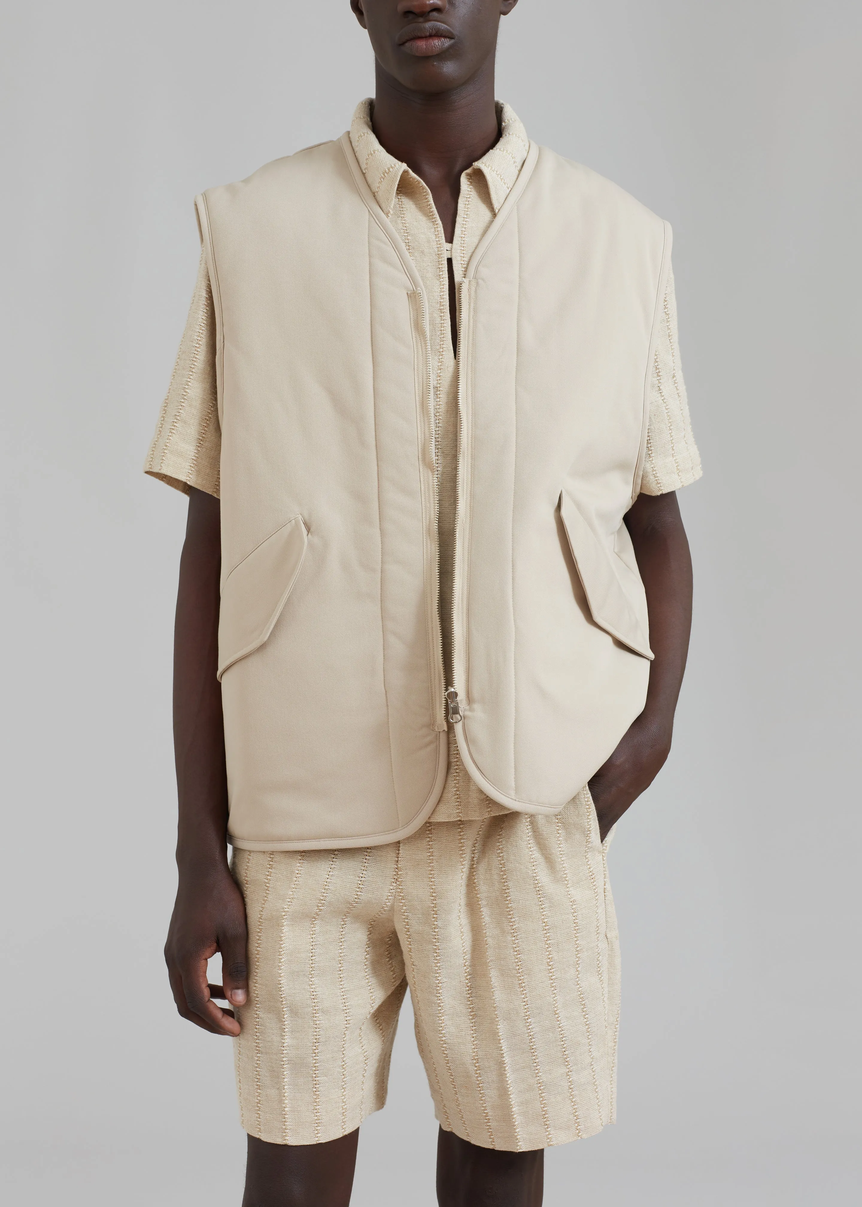 Lant Reversible Vest - Natural