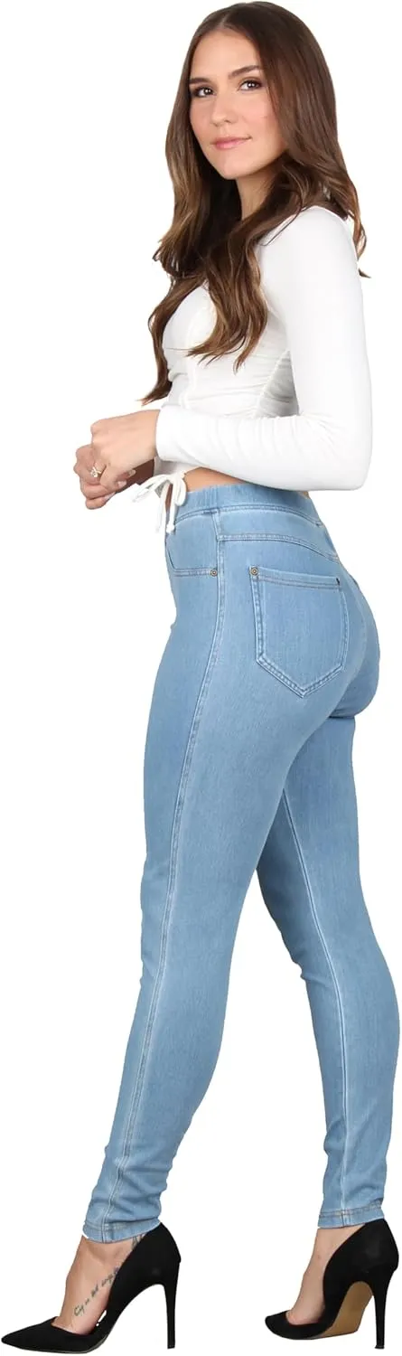 Lildy Women's Denim Jeggings, Stretchable Cotton Blend