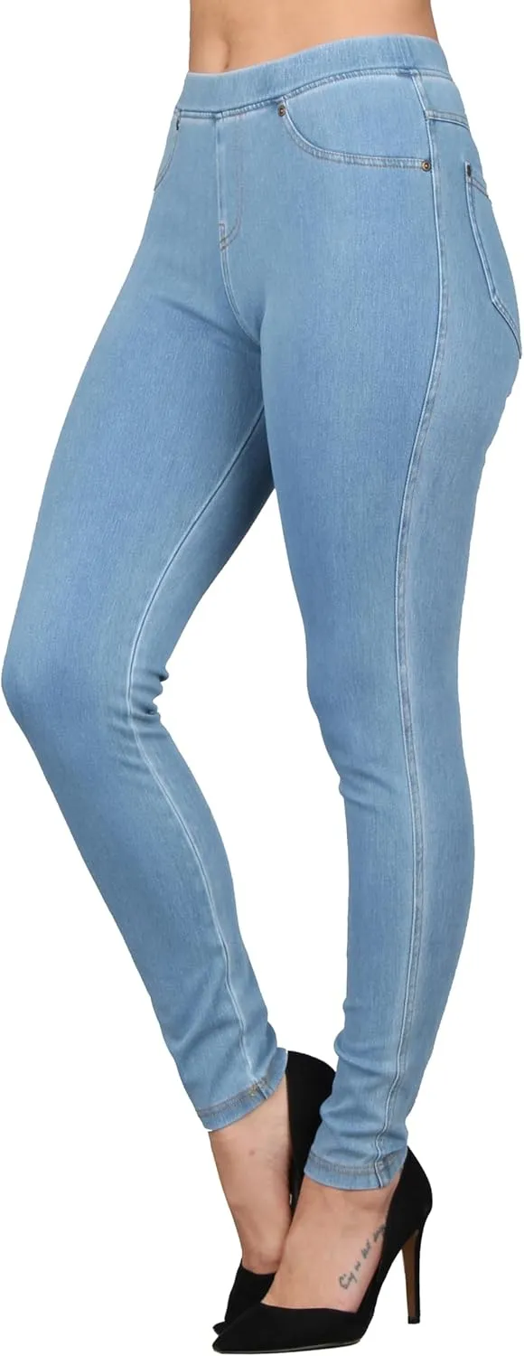 Lildy Women's Denim Jeggings, Stretchable Cotton Blend