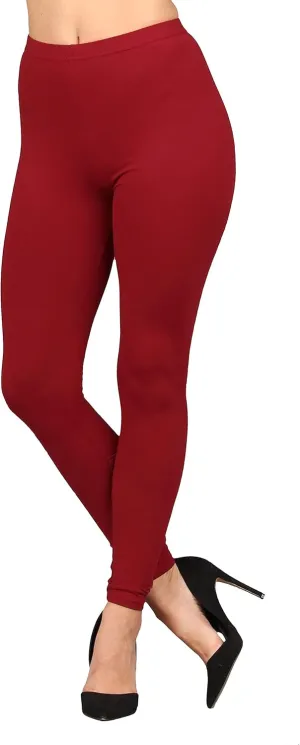 Lildy Womens Solid and Printed Super Soft Leggings, Stretchable No See-Through