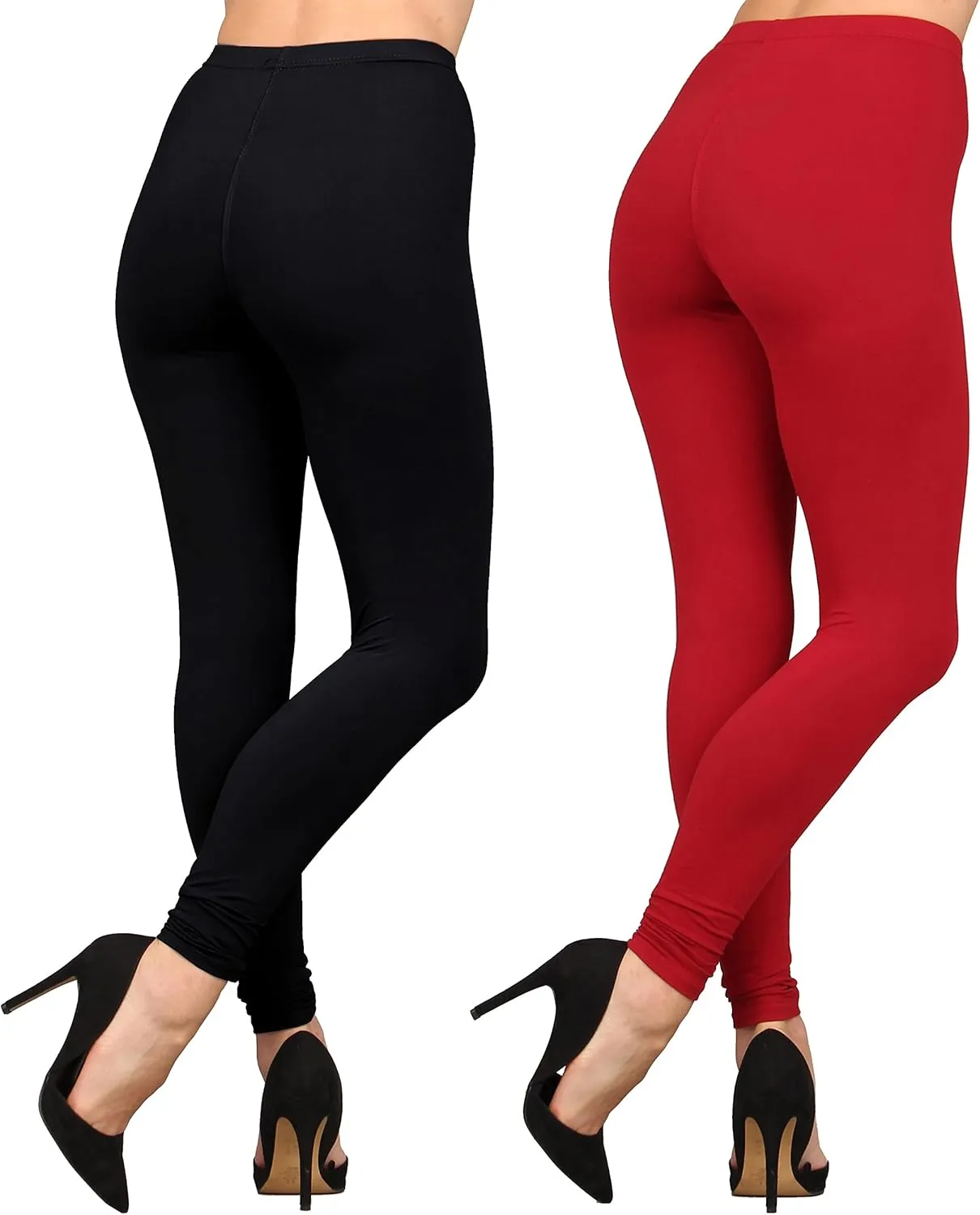 Lildy Womens Solid and Printed Super Soft Leggings, Stretchable No See-Through