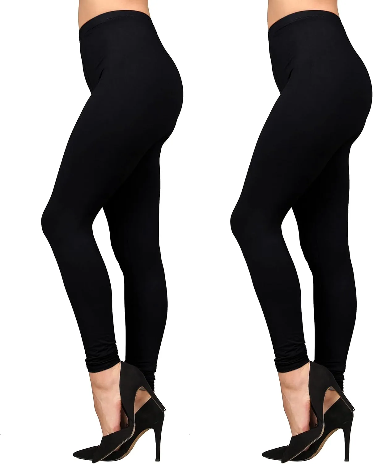 Lildy Womens Solid and Printed Super Soft Leggings, Stretchable No See-Through