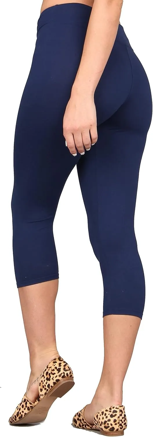 Lildy Womens Solid and Printed Super Soft Leggings, Stretchable No See-Through