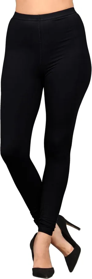 Lildy Womens Solid and Printed Super Soft Leggings, Stretchable No See-Through