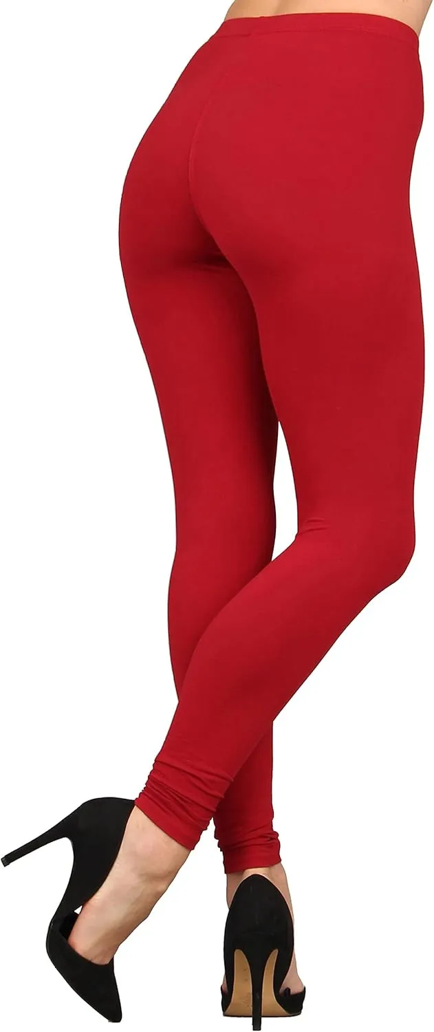 Lildy Womens Solid and Printed Super Soft Leggings, Stretchable No See-Through