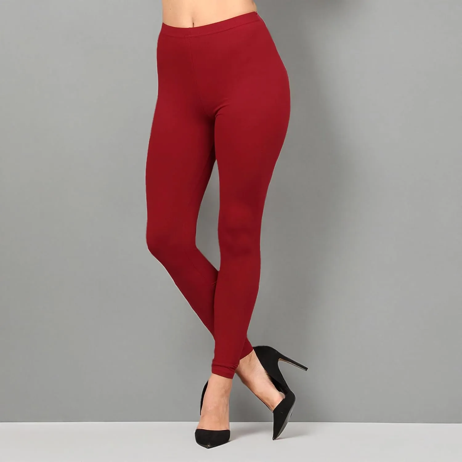 Lildy Womens Solid and Printed Super Soft Leggings, Stretchable No See-Through
